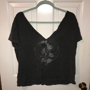 Urban Outfitters Graphic Off-The-Shoulder T-shirt